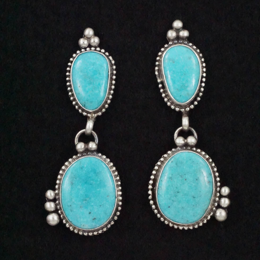 Betty Tom Turquoise & Sterling Silver Earrings