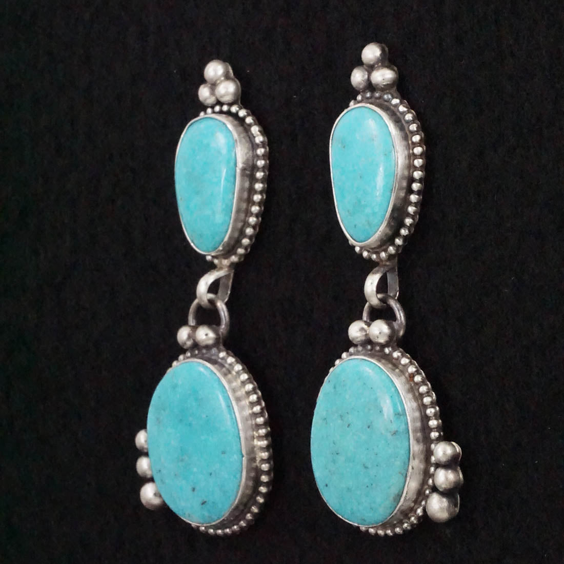 Betty Tom Turquoise & Sterling Silver Earrings