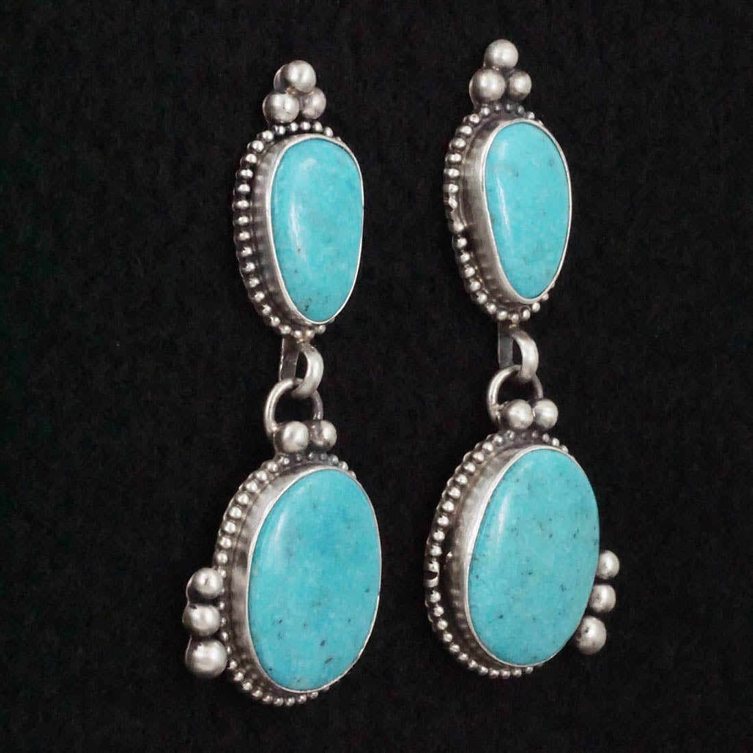 Betty Tom Turquoise & Sterling Silver Earrings