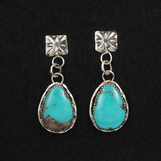 Ernest Hawthorne Turquoise & Sterling Silver Earrings