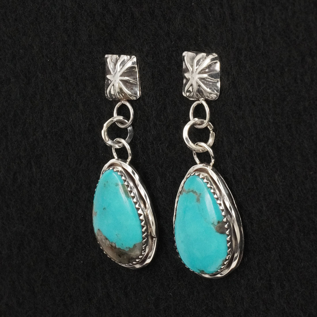 Ernest Hawthorne Turquoise & Sterling Silver Earrings