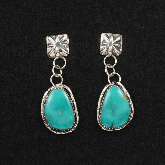 Ernest Hawthorne Turquoise & Sterling Silver Earrings