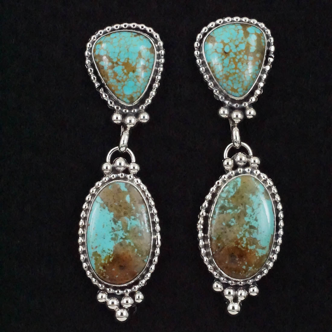 Betty Tom Turquoise & Sterling Silver Earrings