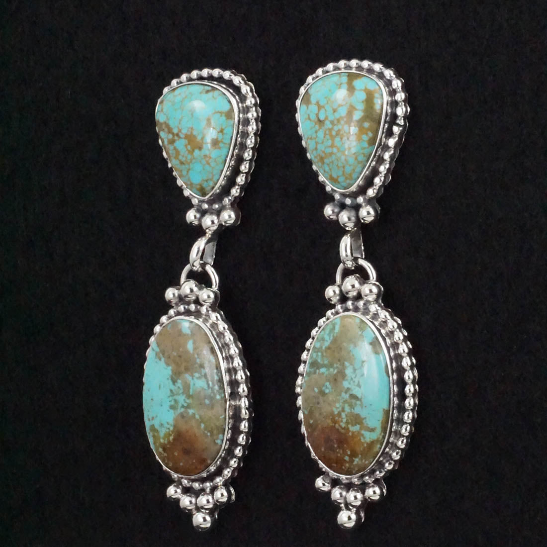 Betty Tom Turquoise & Sterling Silver Earrings