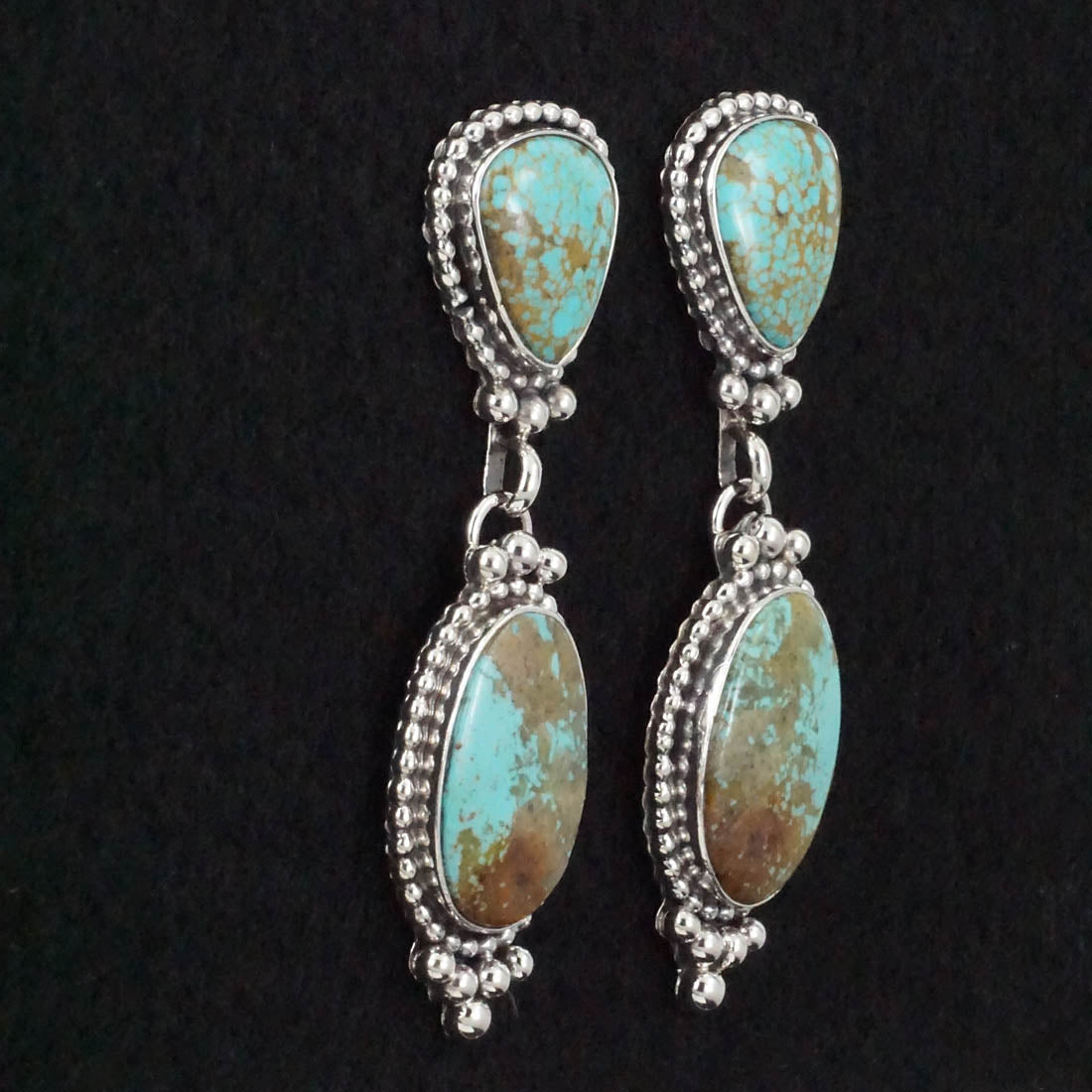 Betty Tom Turquoise & Sterling Silver Earrings