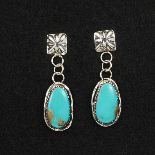 Ernest Hawthorne Turquoise & Sterling Silver Earrings