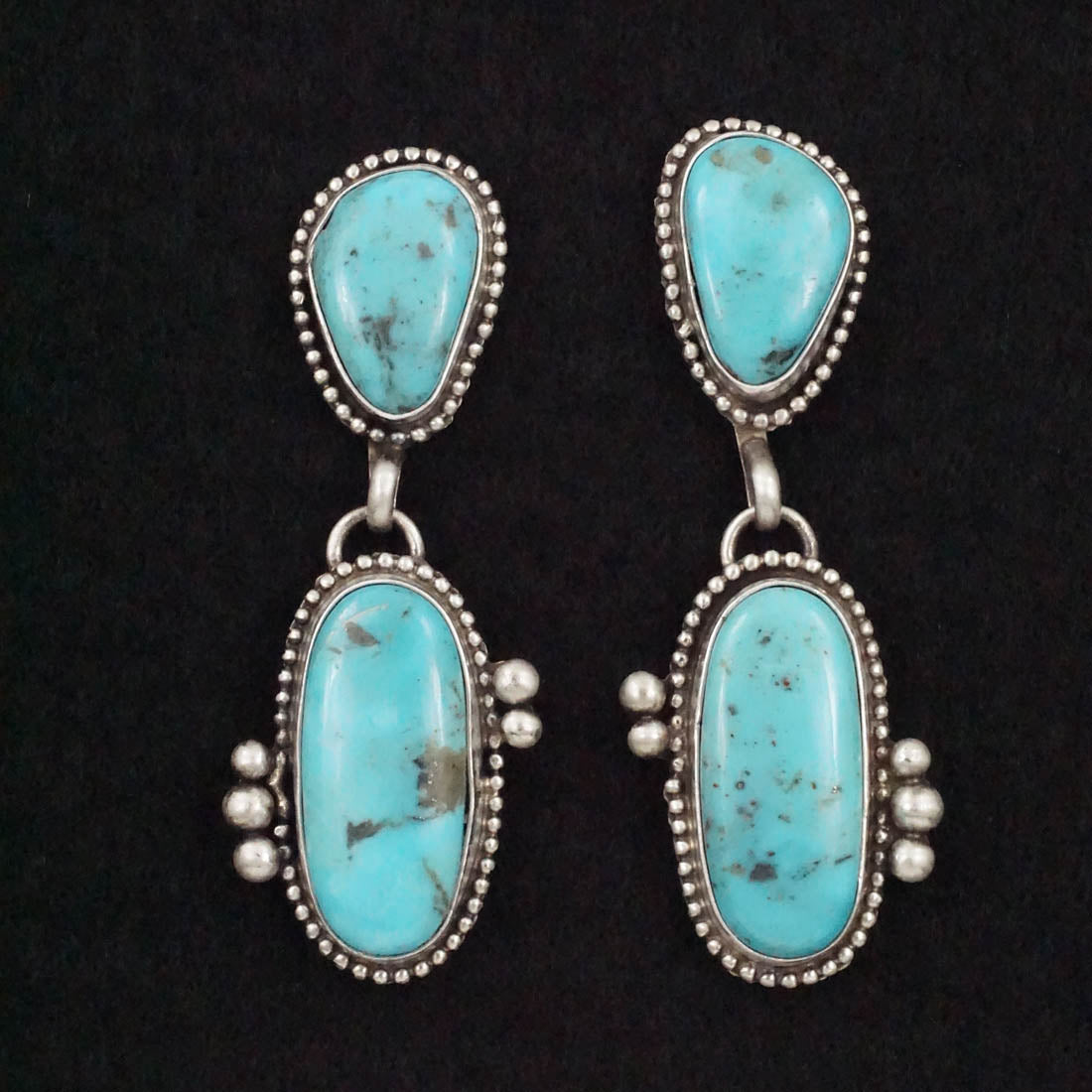 Betty Tom Turquoise & Sterling Silver Earrings