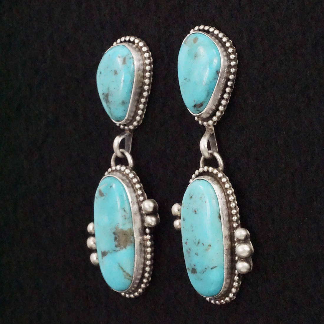 Betty Tom Turquoise & Sterling Silver Earrings