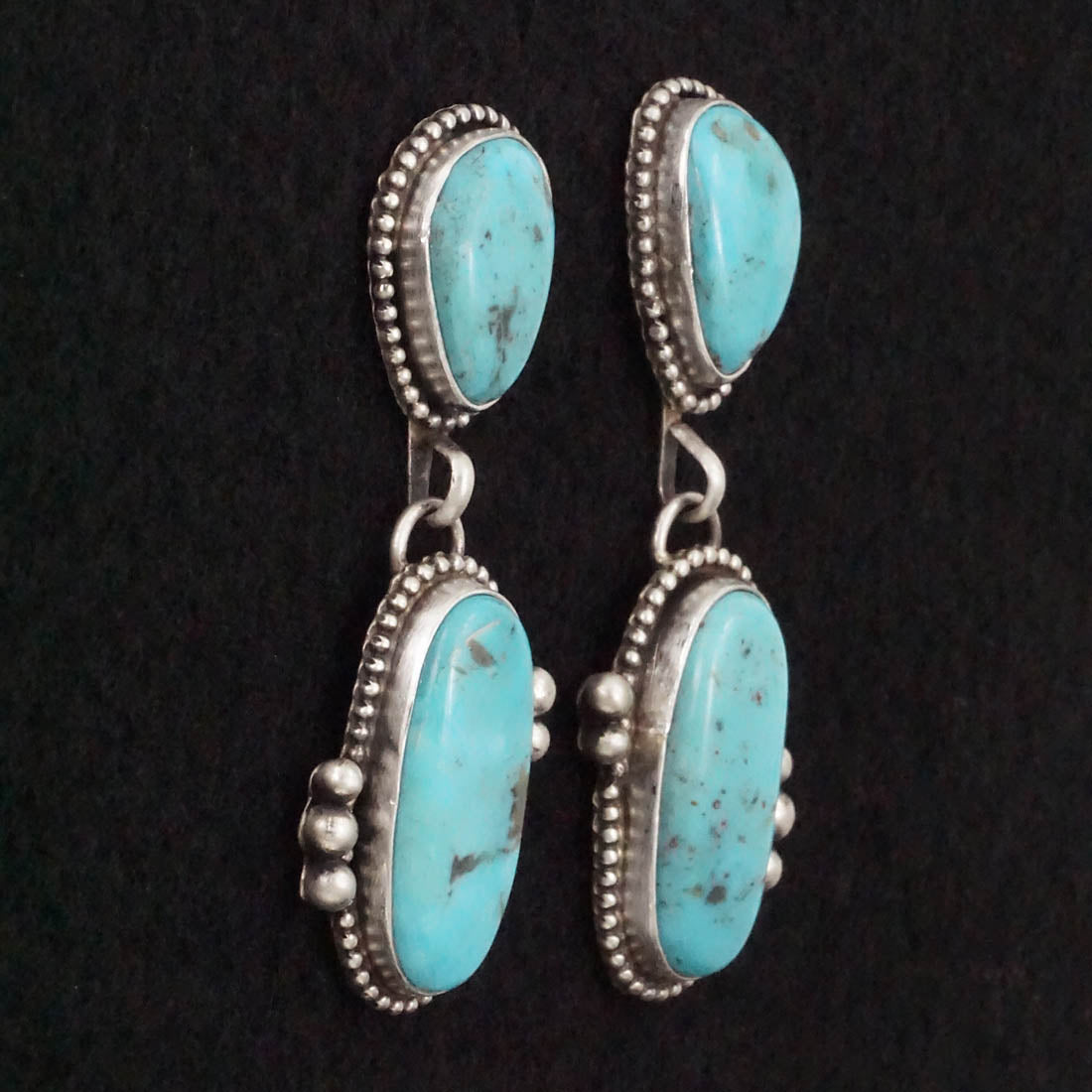 Betty Tom Turquoise & Sterling Silver Earrings