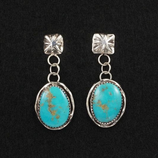 Ernest Hawthorne Turquoise & Sterling Silver Earrings