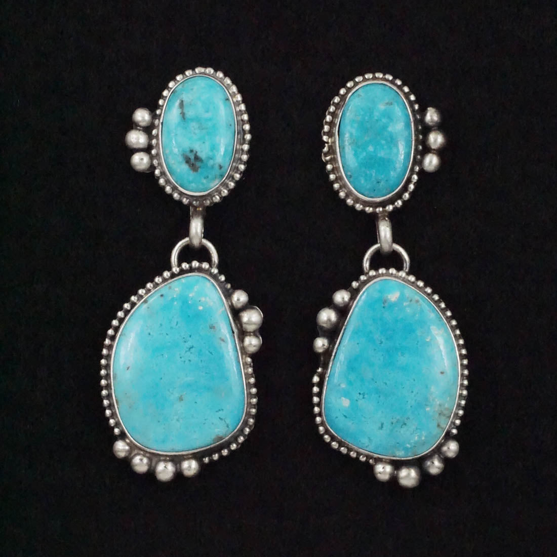 Betty Tom Turquoise & Sterling Silver Earrings