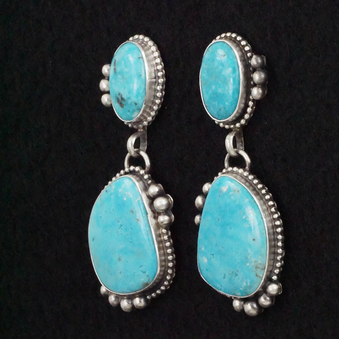 Betty Tom Turquoise & Sterling Silver Earrings