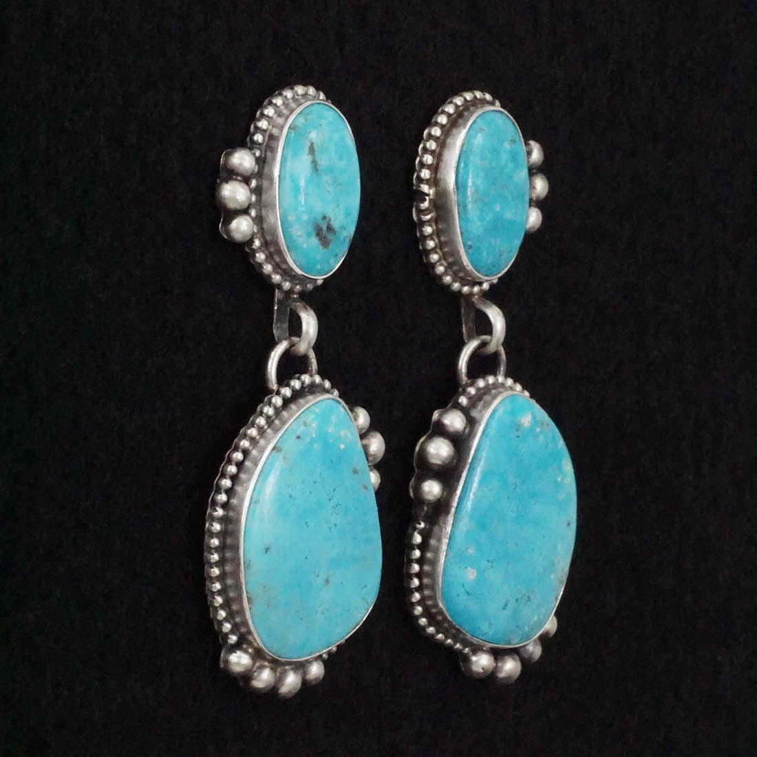 Betty Tom Turquoise & Sterling Silver Earrings