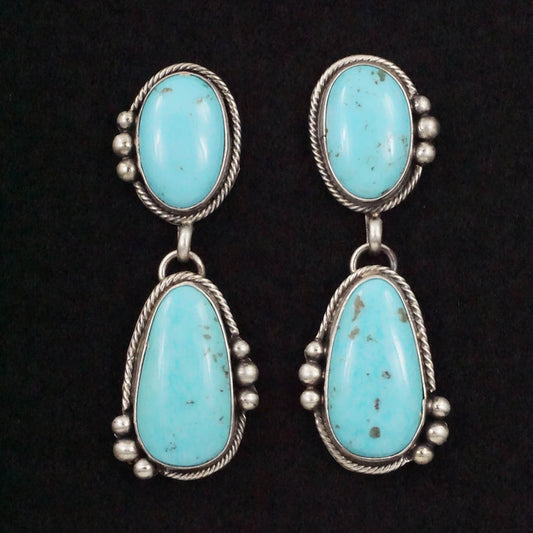 Betty Tom Turquoise & Sterling Silver Earrings