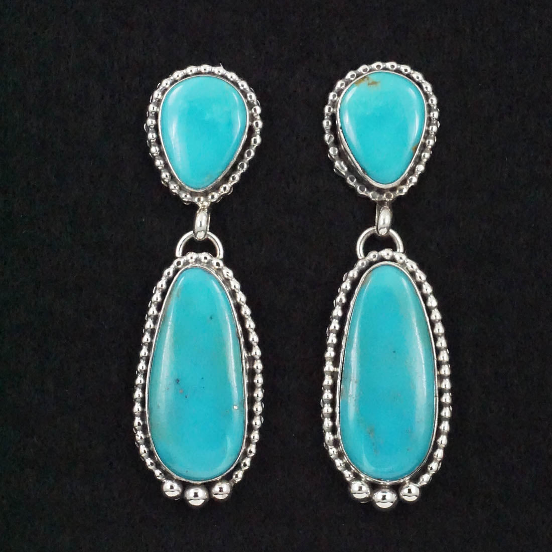 Betty Tom Turquoise & Sterling Silver Earrings