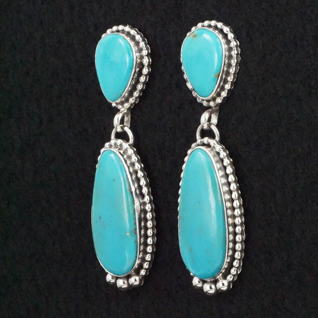 Betty Tom Turquoise & Sterling Silver Earrings