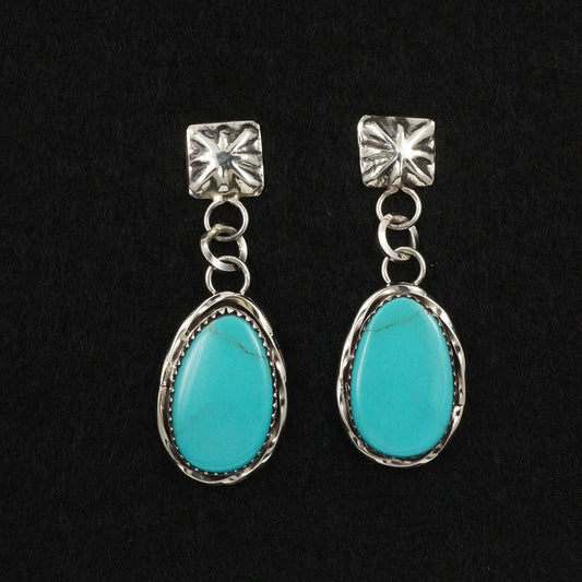 Ernest Hawthorne Turquoise & Sterling Silver Earrings