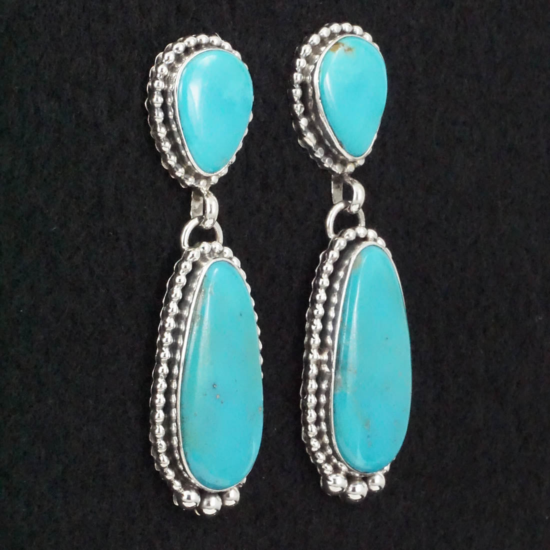 Betty Tom Turquoise & Sterling Silver Earrings