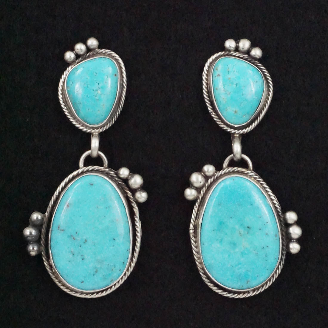 Betty Tom Turquoise & Sterling Silver Earrings