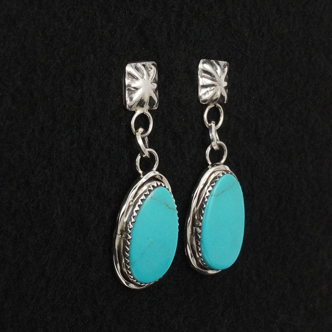 Ernest Hawthorne Turquoise & Sterling Silver Earrings