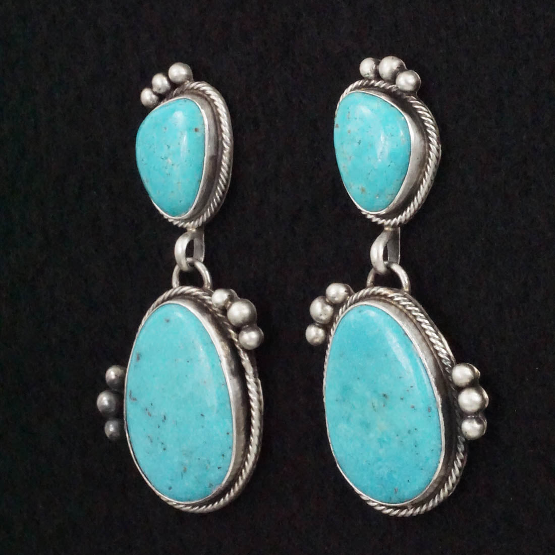 Betty Tom Turquoise & Sterling Silver Earrings