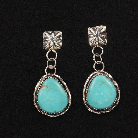 Ernest Hawthorne Turquoise & Sterling Silver Earrings