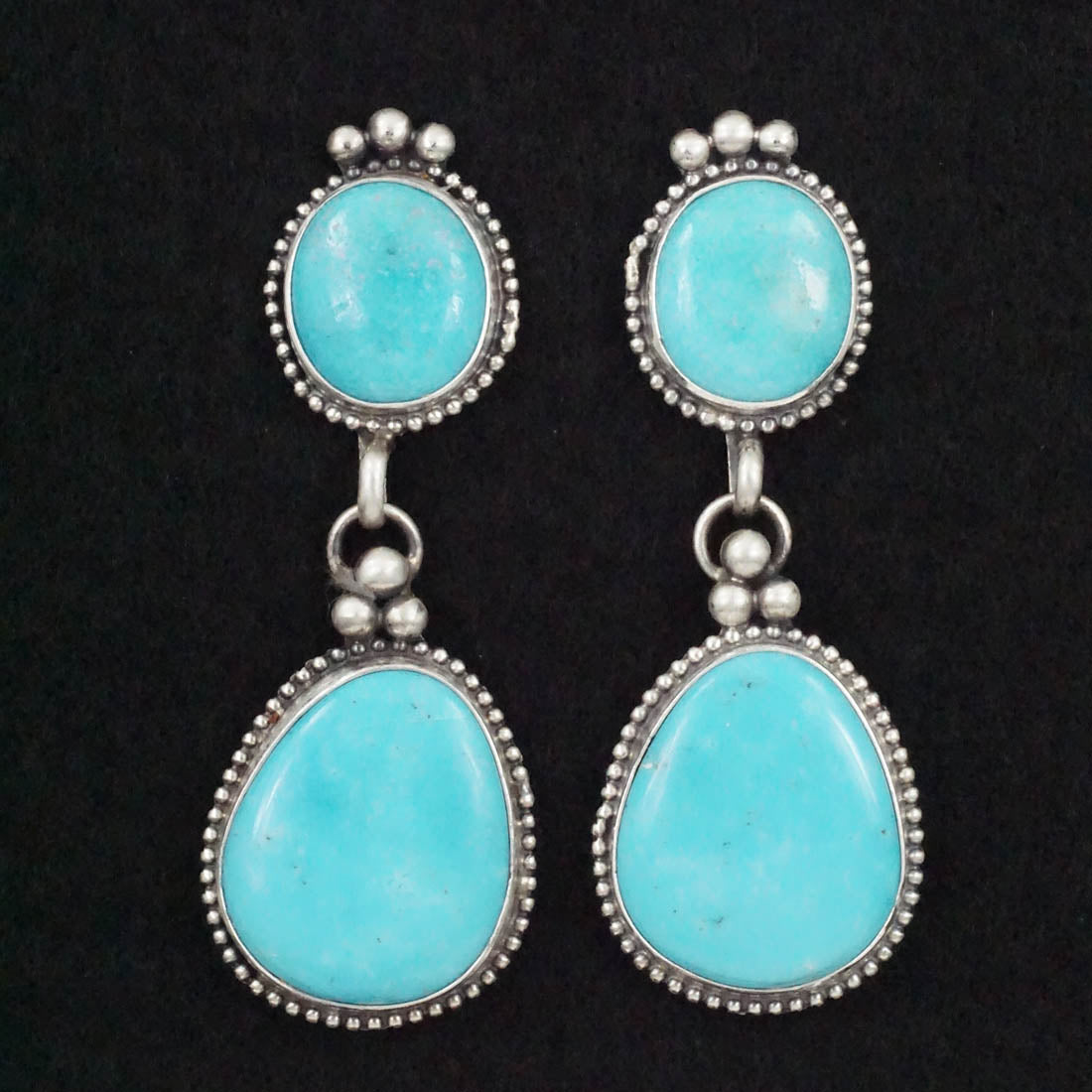 Betty Tom Turquoise & Sterling Silver Earrings