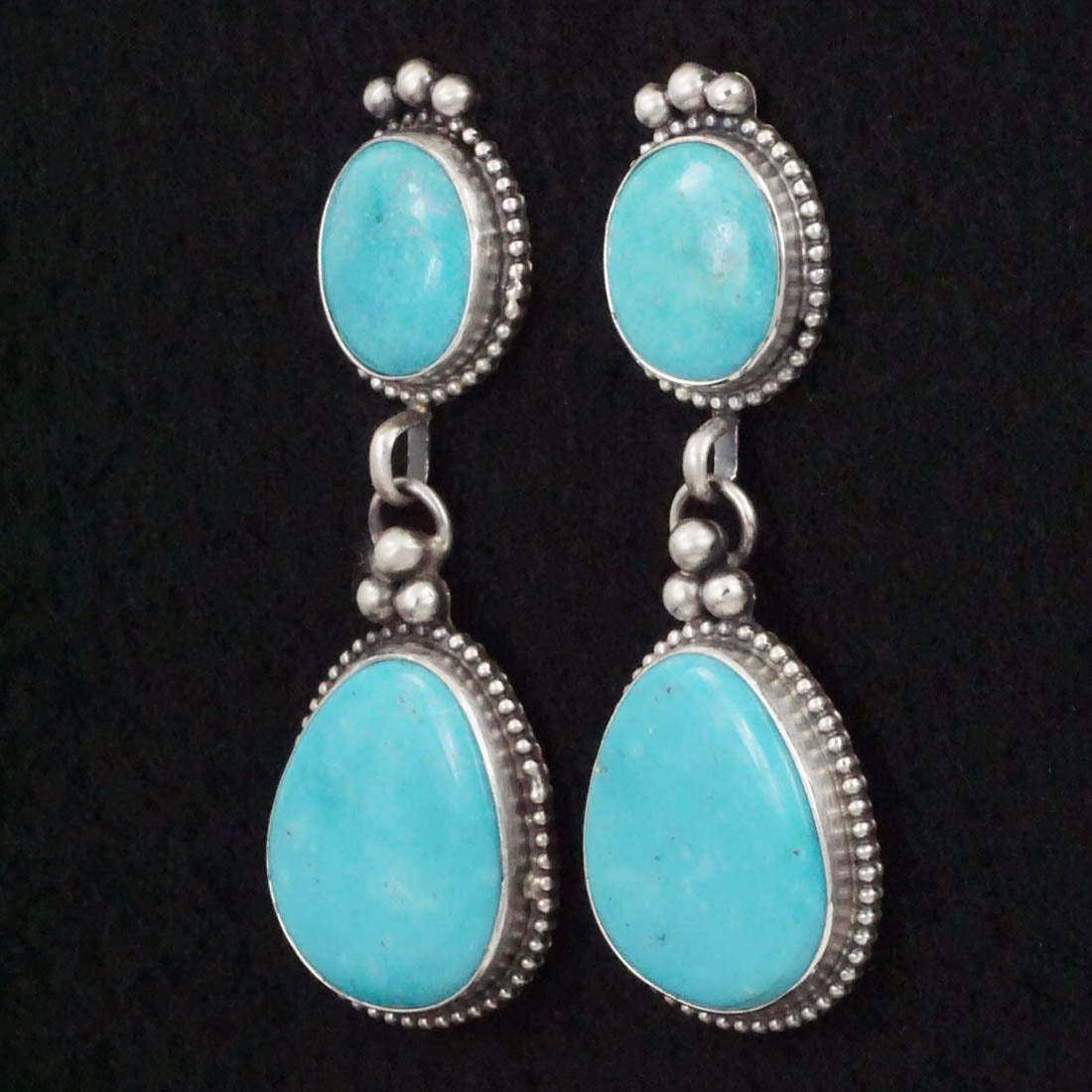 Betty Tom Turquoise & Sterling Silver Earrings