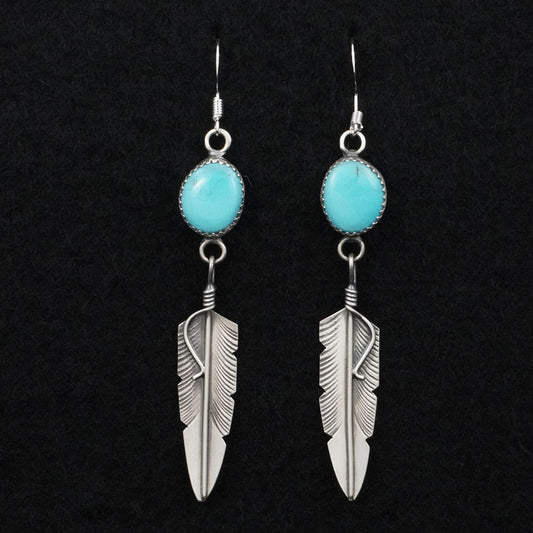 Chris Charley Turquoise & Sterling Silver Earrings