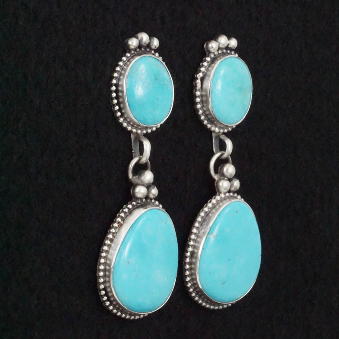 Betty Tom Turquoise & Sterling Silver Earrings