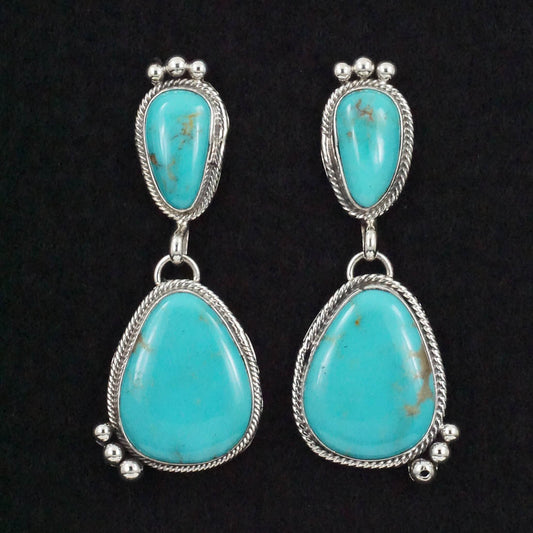 Betty Tom Turquoise & Sterling Silver Earrings