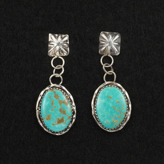 Ernest Hawthorne Turquoise & Sterling Silver Earrings