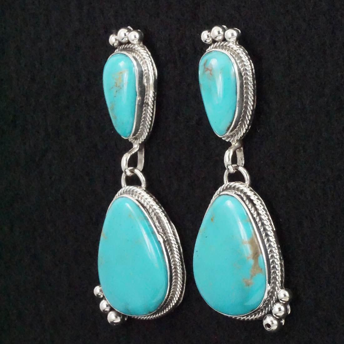 Betty Tom Turquoise & Sterling Silver Earrings