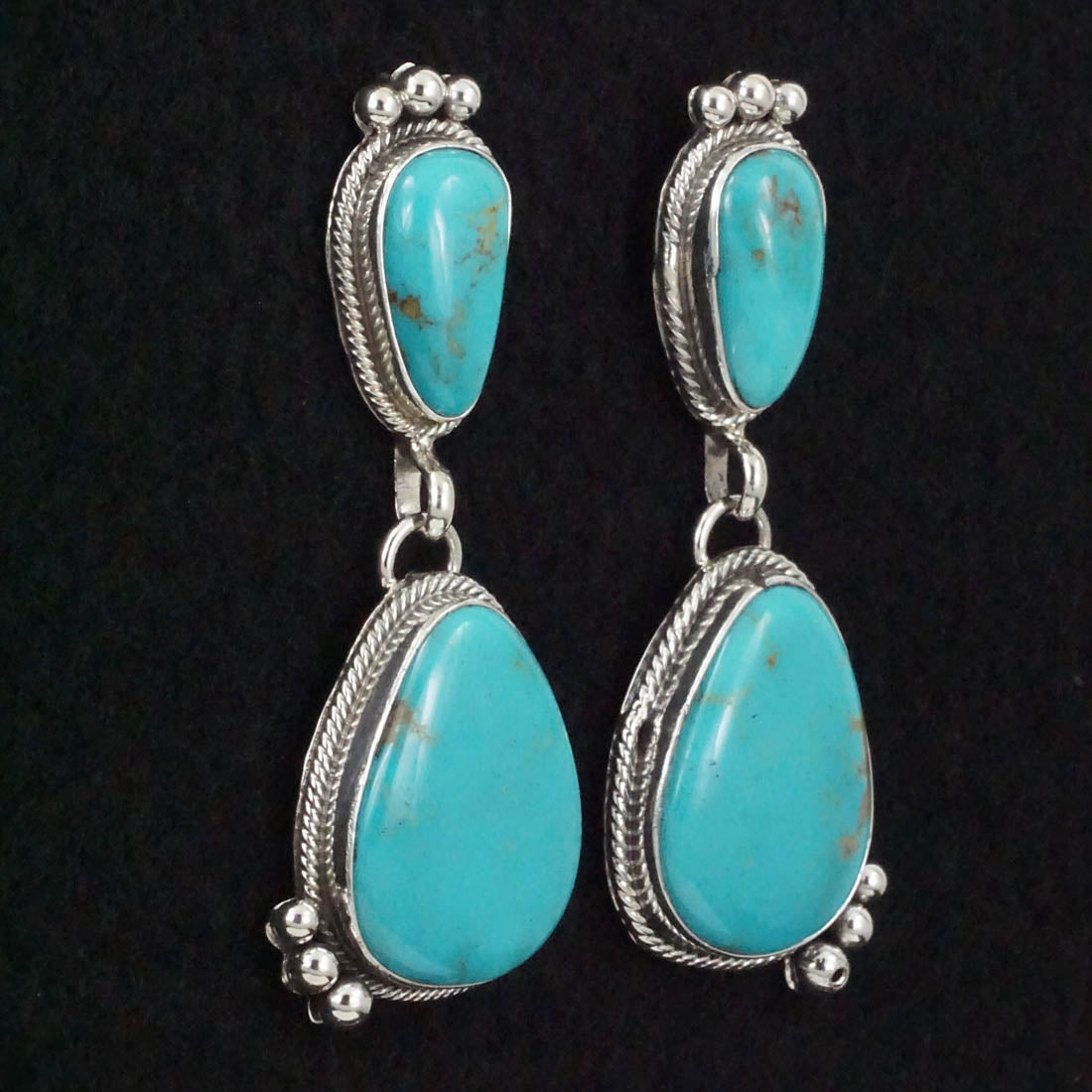 Betty Tom Turquoise & Sterling Silver Earrings