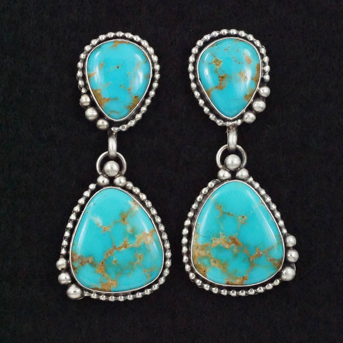 Betty Tom Turquoise & Sterling Silver Earrings