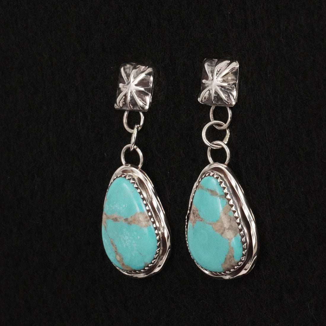 Ernest Hawthorne Turquoise & Sterling Silver Earrings