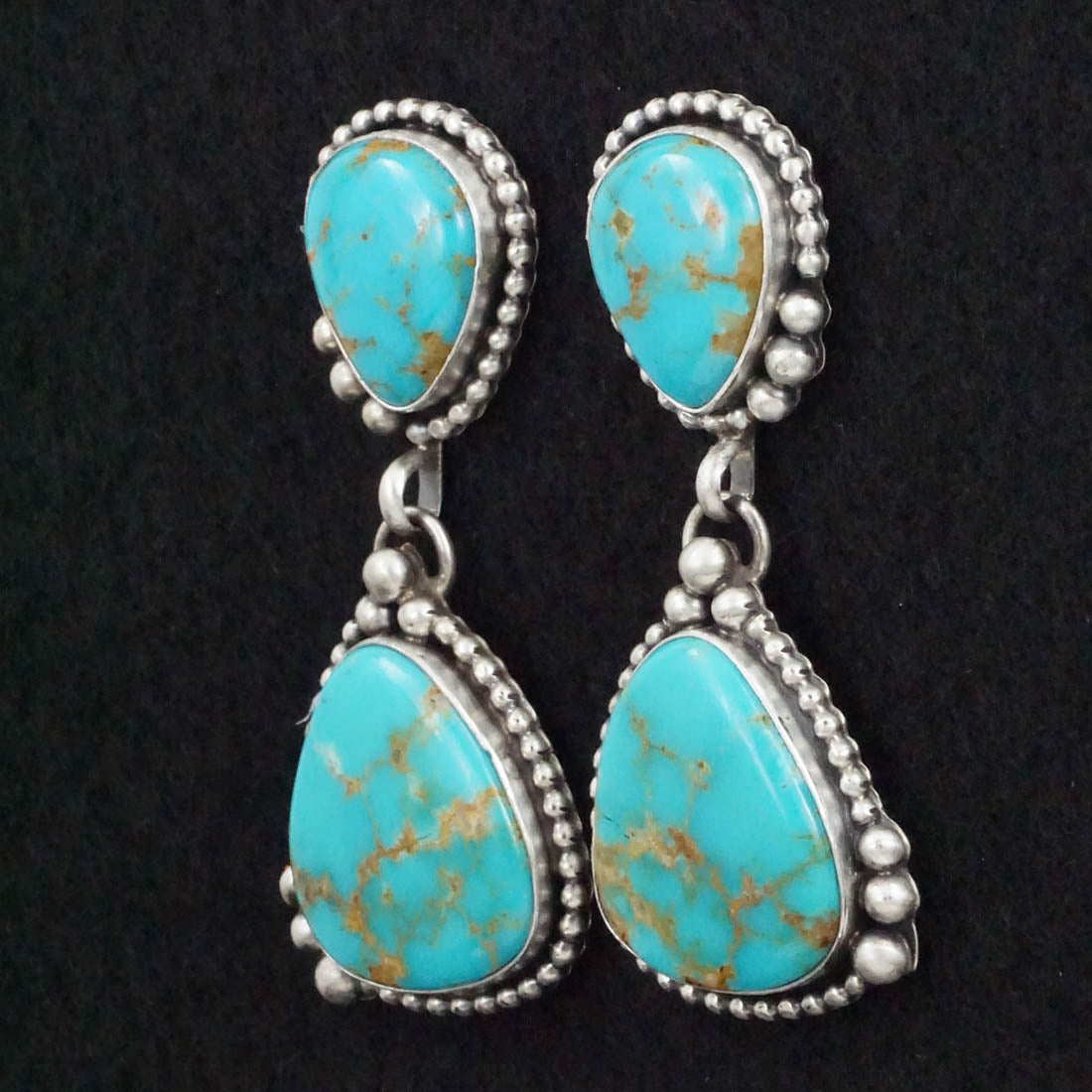 Betty Tom Turquoise & Sterling Silver Earrings