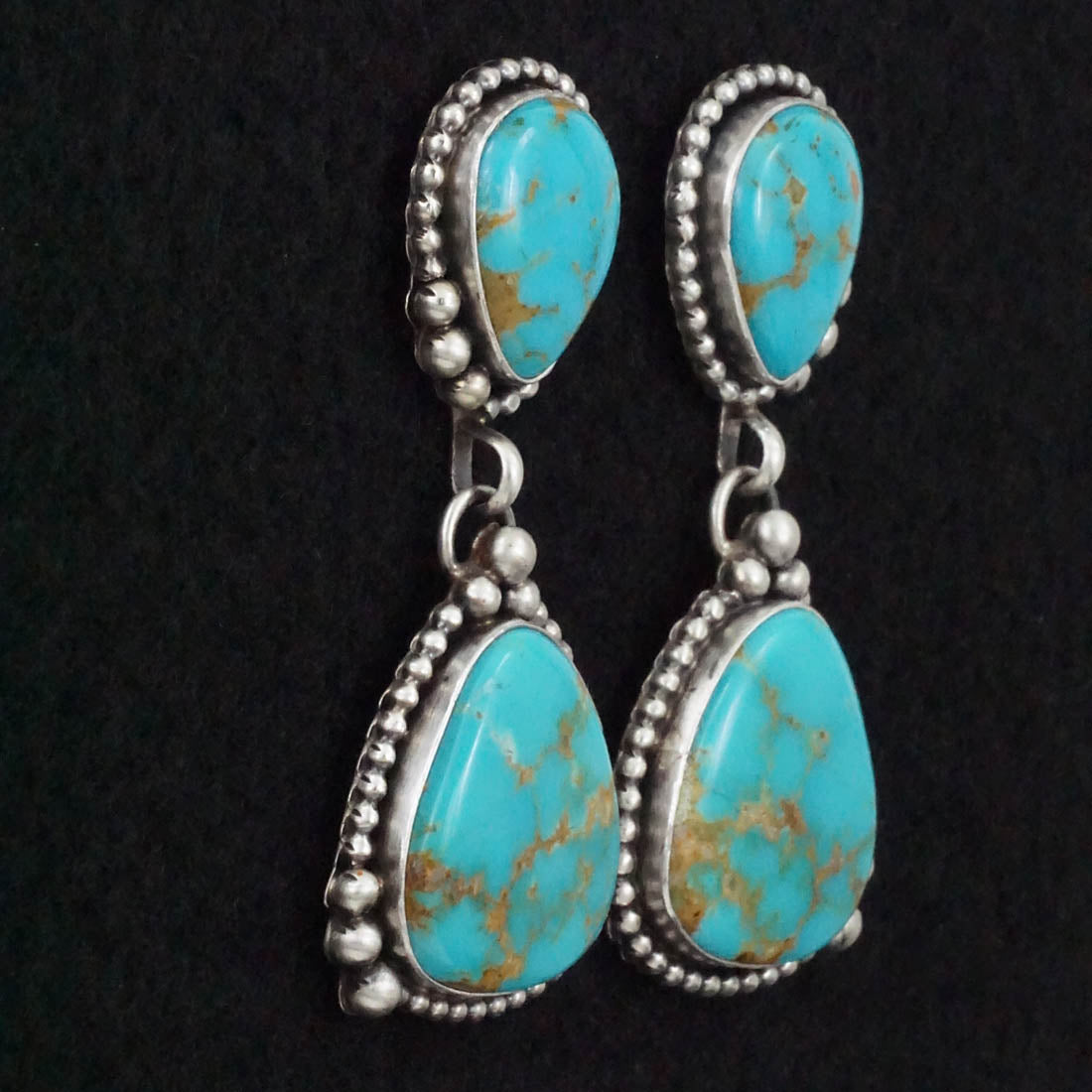 Betty Tom Turquoise & Sterling Silver Earrings