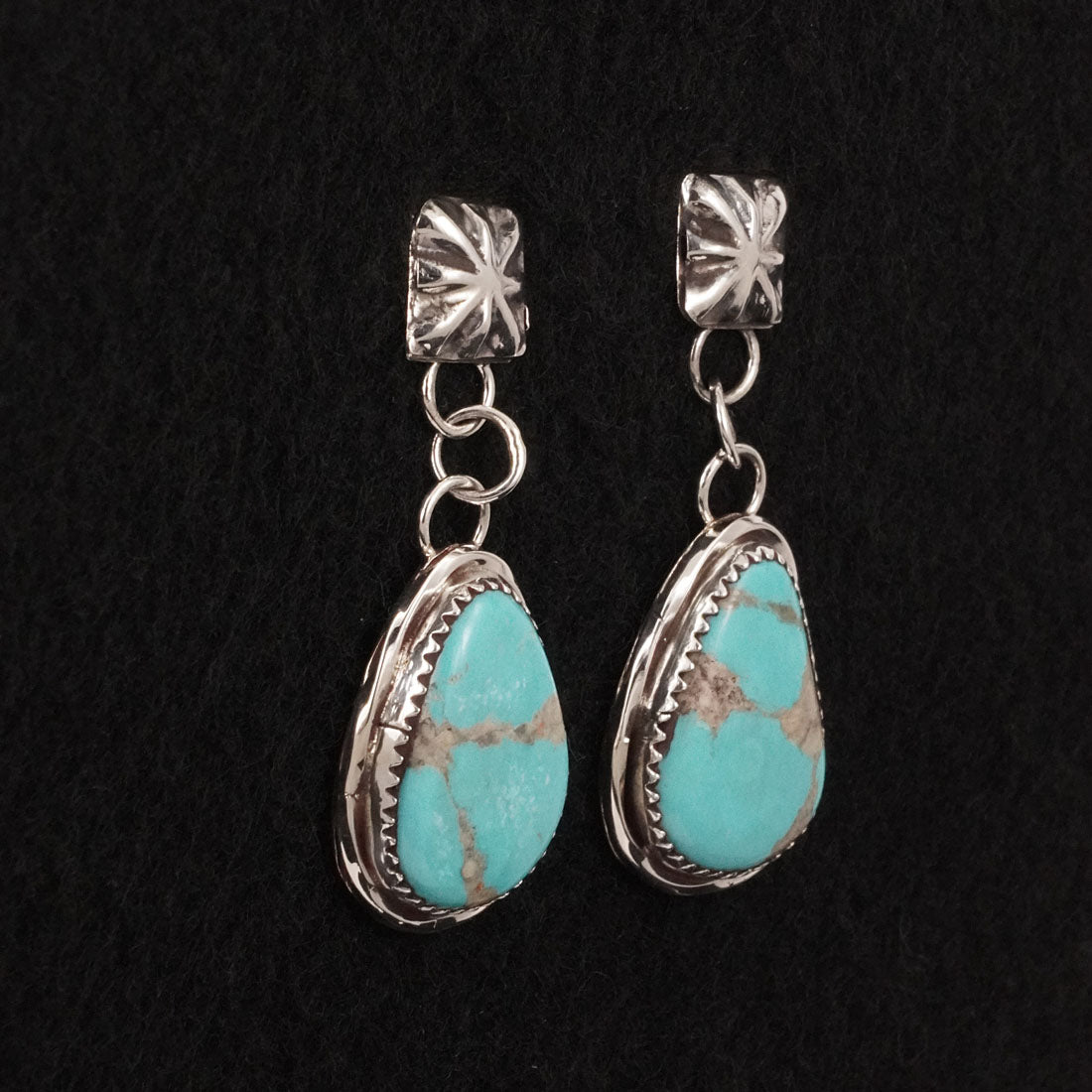 Ernest Hawthorne Turquoise & Sterling Silver Earrings