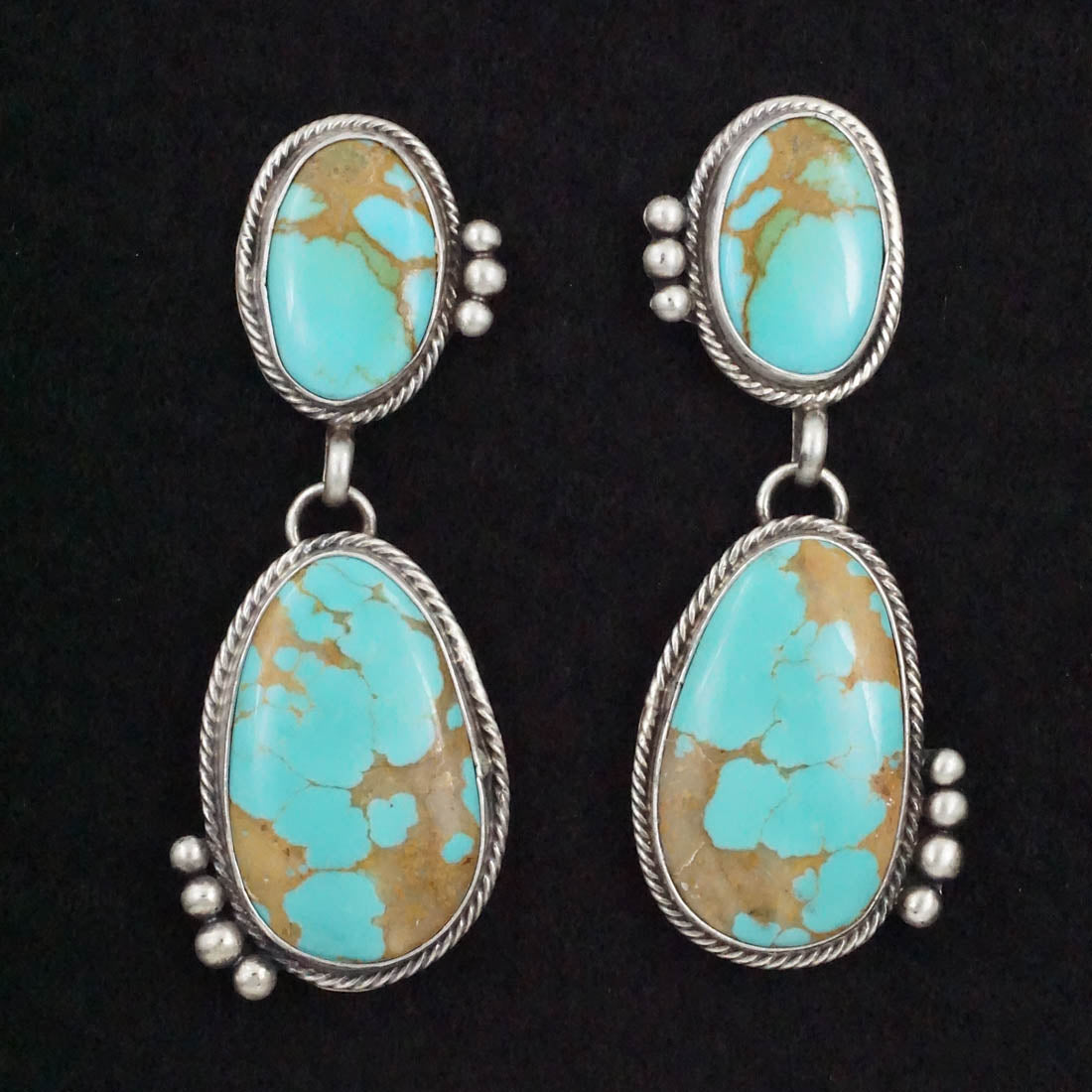 Betty Tom Turquoise & Sterling Silver Earrings