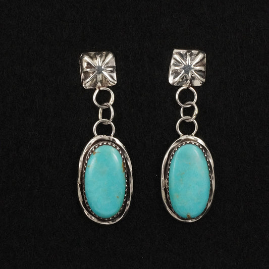 Ernest Hawthorne Turquoise & Sterling Silver Earrings