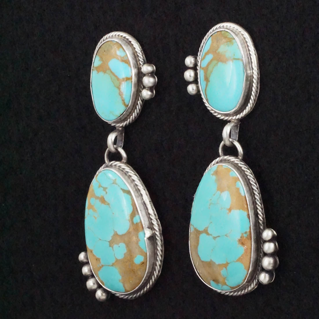 Betty Tom Turquoise & Sterling Silver Earrings