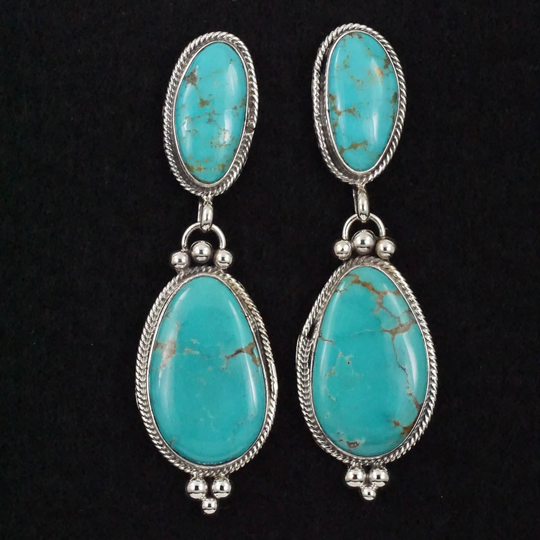 Betty Tom Turquoise & Sterling Silver Earrings