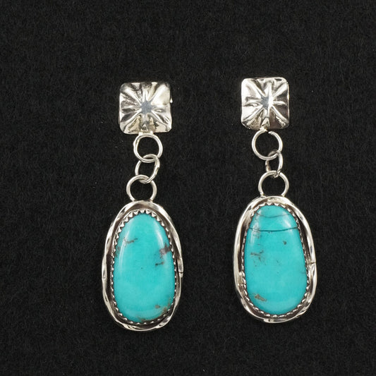Ernest Hawthorne Turquoise & Sterling Silver Earrings