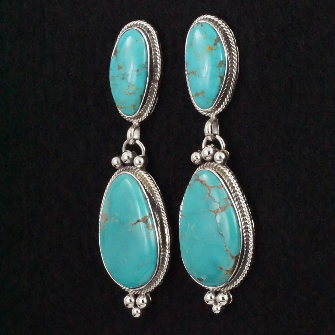 Betty Tom Turquoise & Sterling Silver Earrings