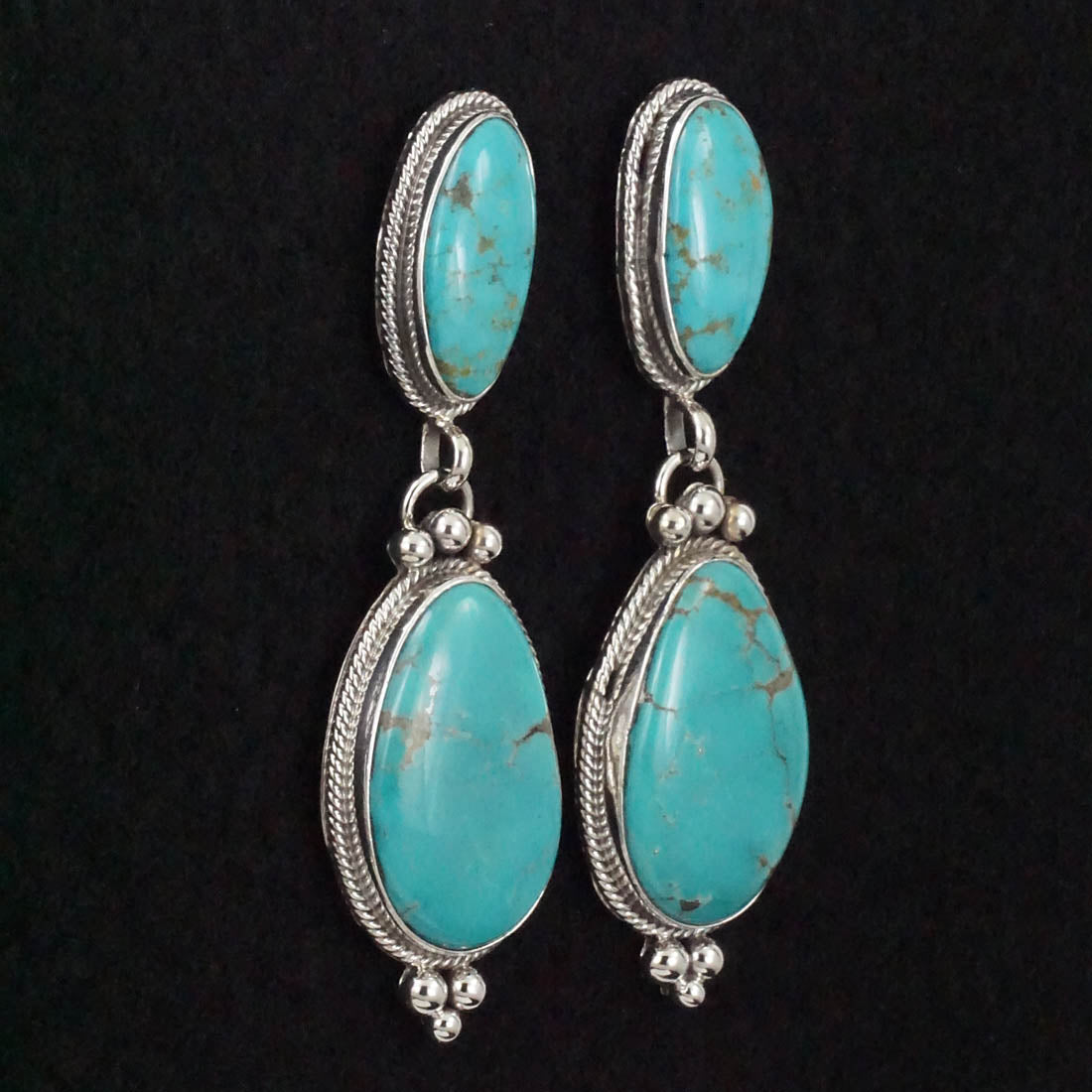 Betty Tom Turquoise & Sterling Silver Earrings