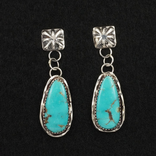Ernest Hawthorne Turquoise & Sterling Silver Earrings