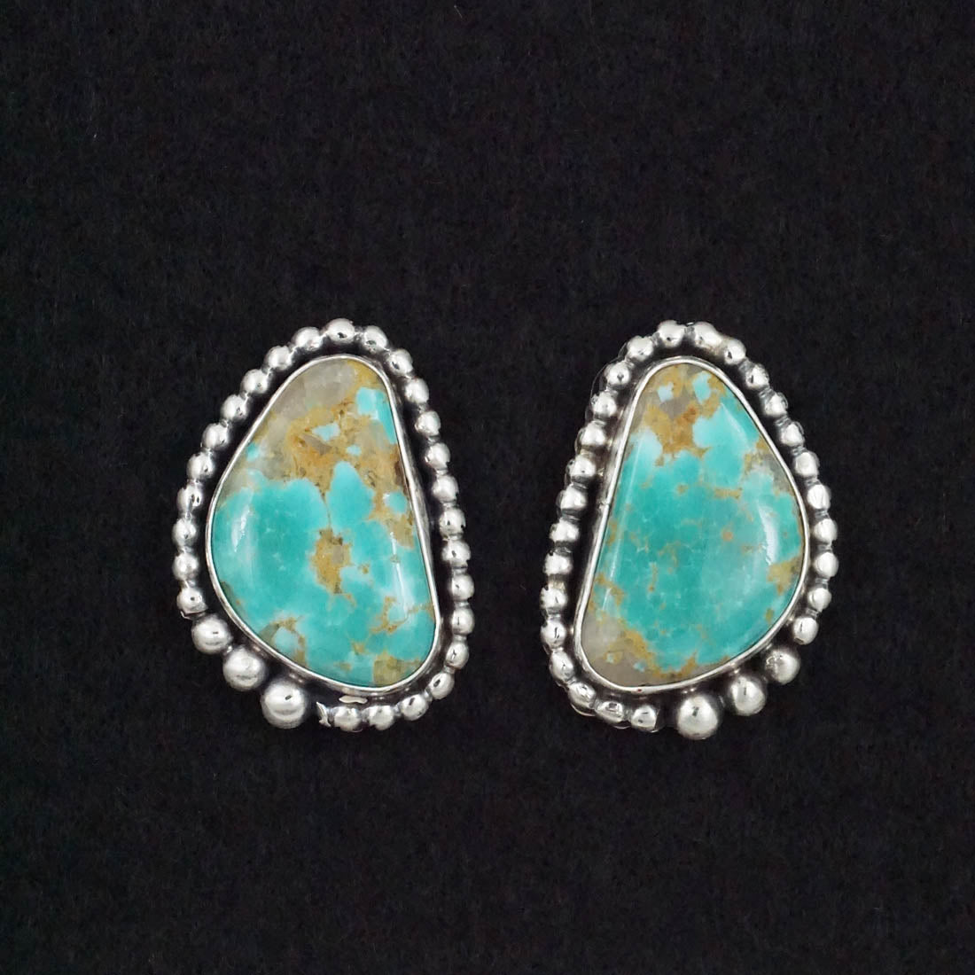 Betty Tom Turquoise & Sterling Silver Earrings