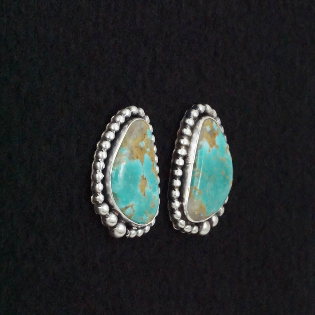 Betty Tom Turquoise & Sterling Silver Earrings