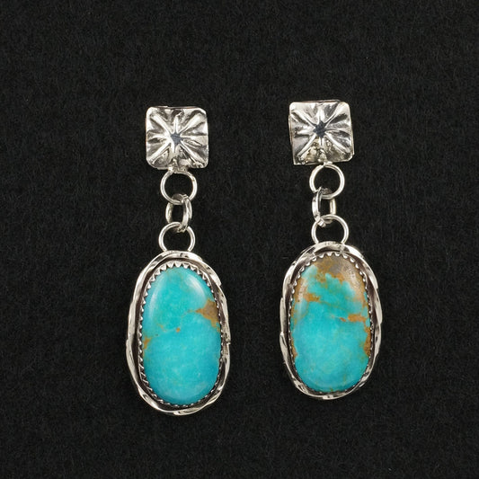Ernest Hawthorne Turquoise & Sterling Silver Earrings